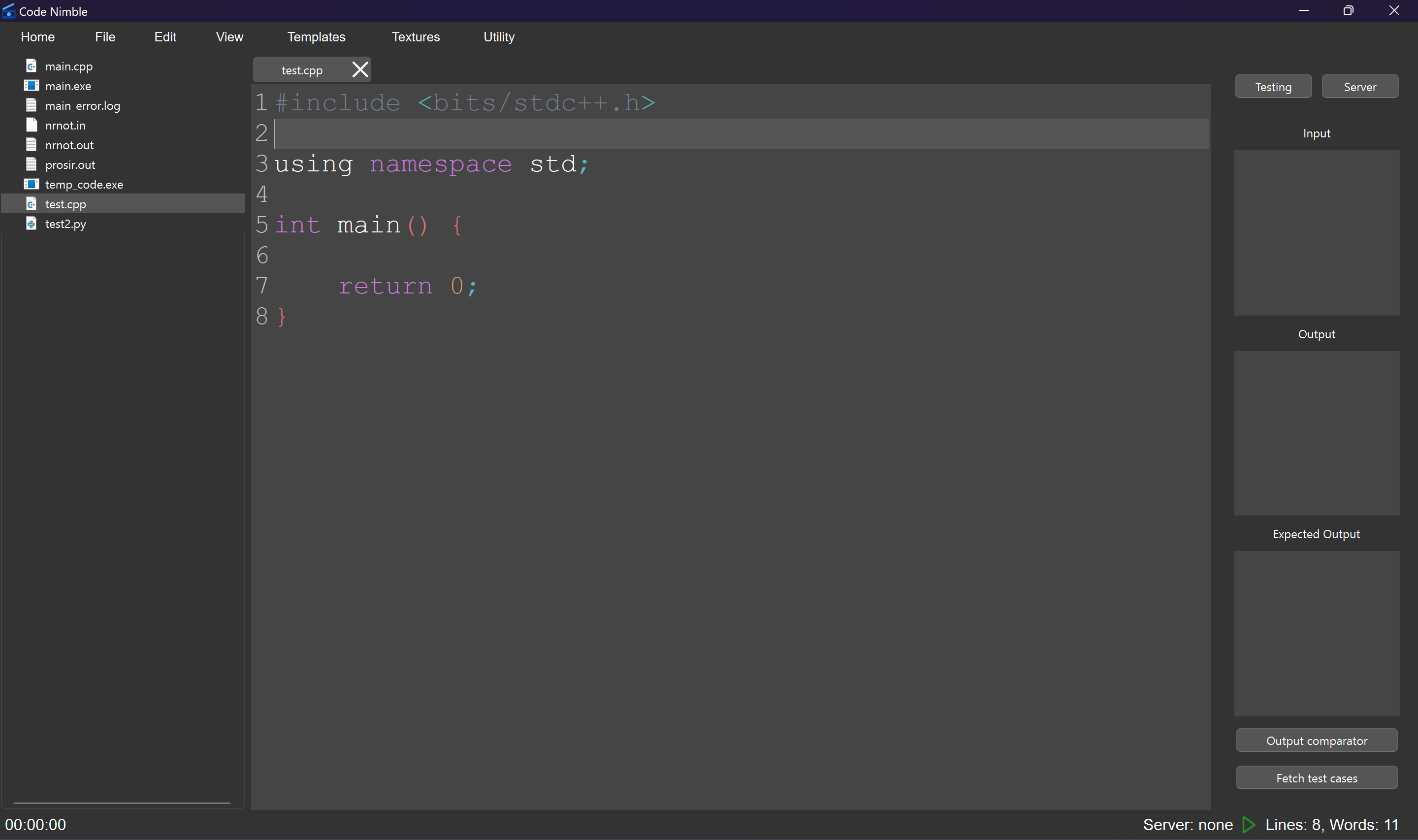 Code Nimble App Screenshot